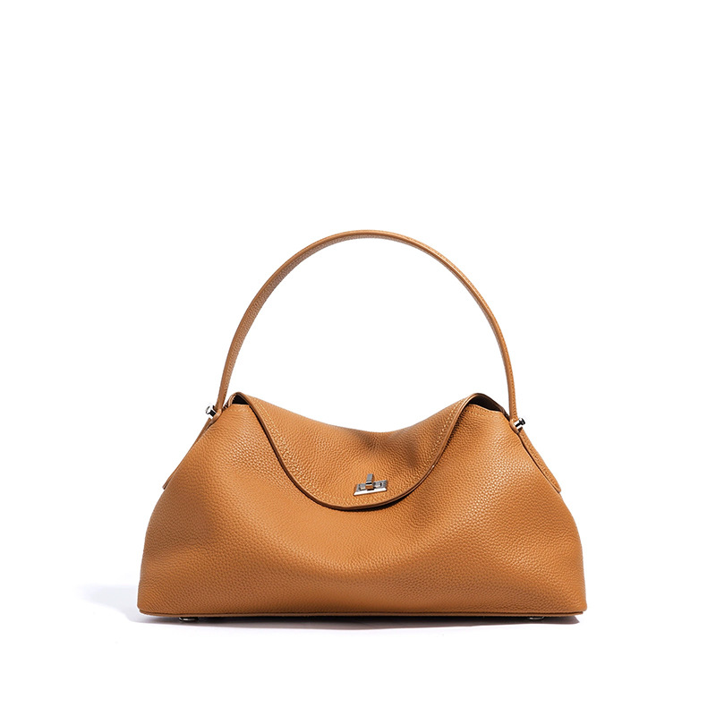 Genuine Leather Women Tote Bags Ladies Shoulder Hand Bags High Quality Real Cowhide Leather Luxury Ladies Top Handle Handbags